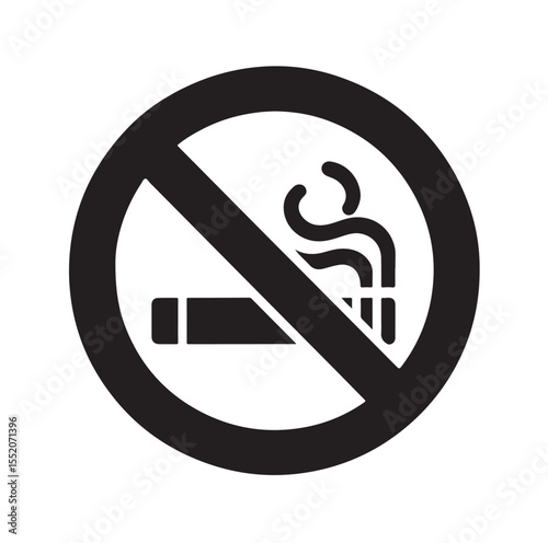 No Smoking icon No smoking, No smoking symbol. no smoke circle in black vector