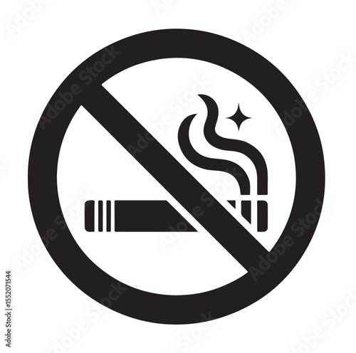 No Smoking icon No smoking, No smoking symbol. no smoke circle in black vector