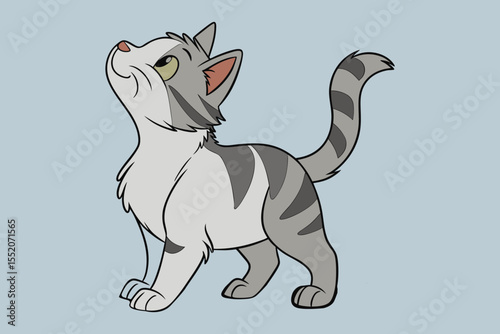 cat illustration vector and background