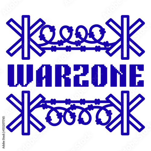 illustration of the war zone icon logo image