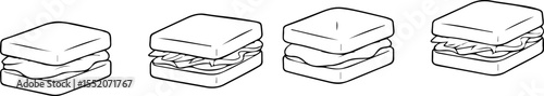Delicious Layered Sandwiches A Visual Guide to Bread, Filling, and Flavor Combinations