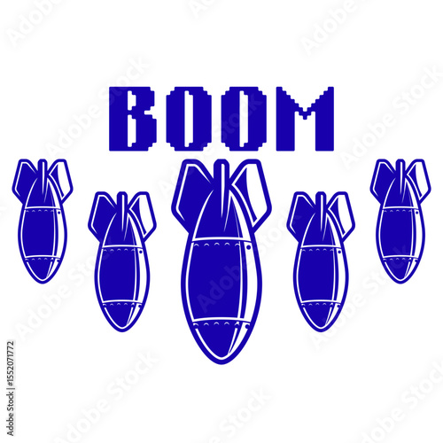 illustration of rocket bomb missile image