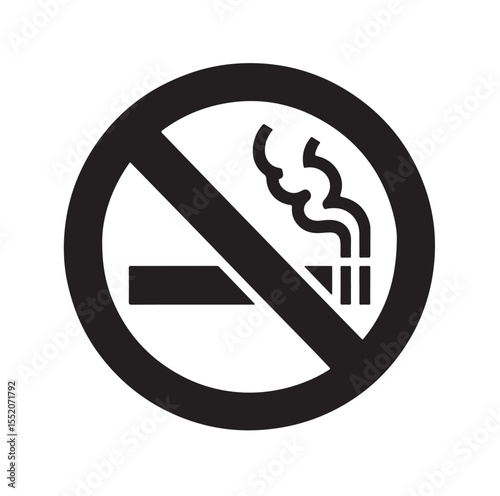 No Smoking icon No smoking, No smoking symbol. no smoke circle in black vector