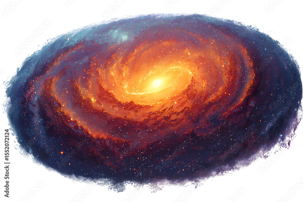 Fototapeta premium Spiral galaxy, cosmic art, nebula, space