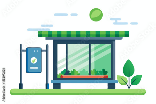 eco smart bus stop icon