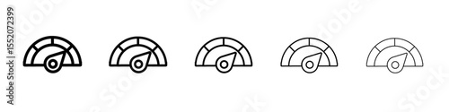 speed icon simple vector outline logo
