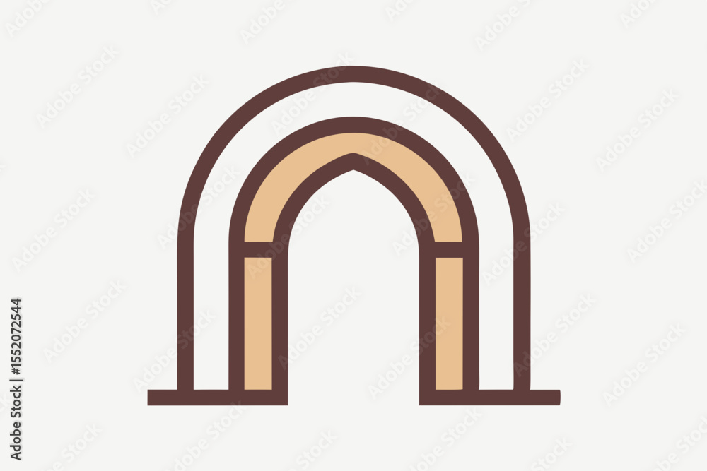 Fototapeta premium arch symbol thick stroke design