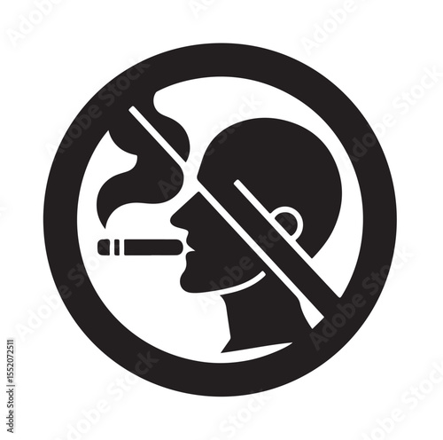 No Smoking icon No smoking, No smoking symbol. no smoke circle in black vector