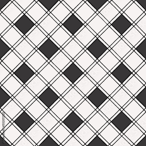 Classic black and white argyle pattern for timeless textiles and elegant decor