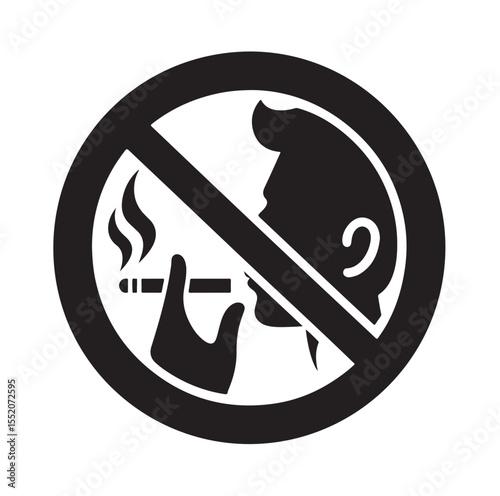 No Smoking icon No smoking, No smoking symbol. no smoke circle in black vector