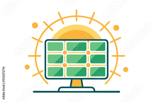 Curved Sun Solar Panel Nodes  