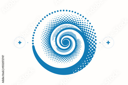 Dynamic Spiral Dot Formation Icon  