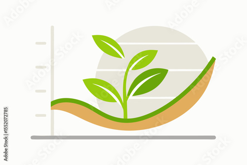 Sprouting Seed Curved Growth Icon  