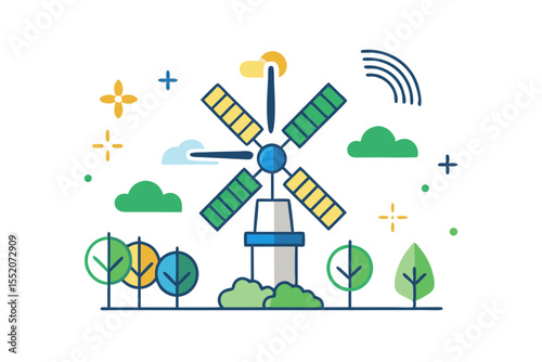 wind powered satellite tech nature