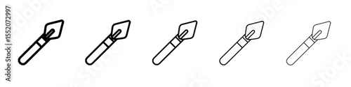 spear icon simple vector outline logo