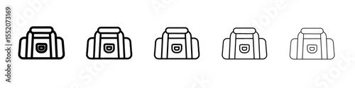 sport bag icon simple vector outline logo