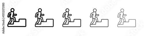 stairs icon simple vector outline logo