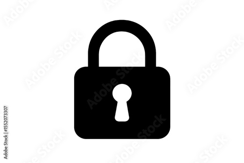Secure padlock icon in solid style, representing privacy, access control and protection.