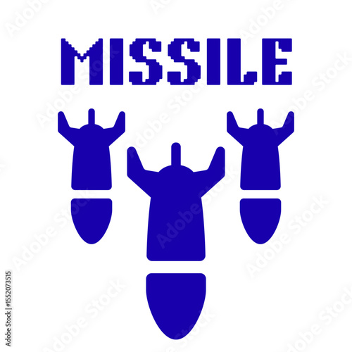 illustration of rocket bomb missile image
