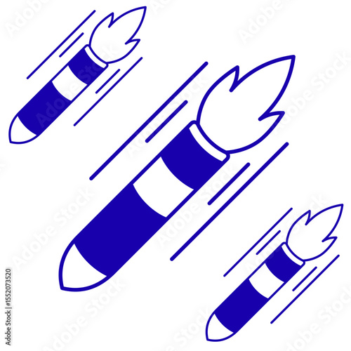 illustration of rocket bomb missile image