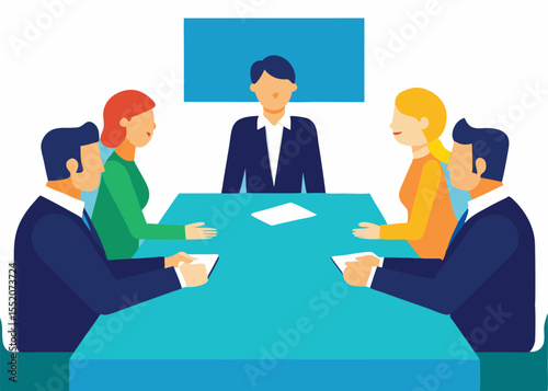 Business team meeting collaboration strategy discussion