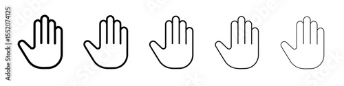 stop icon simple vector outline logo
