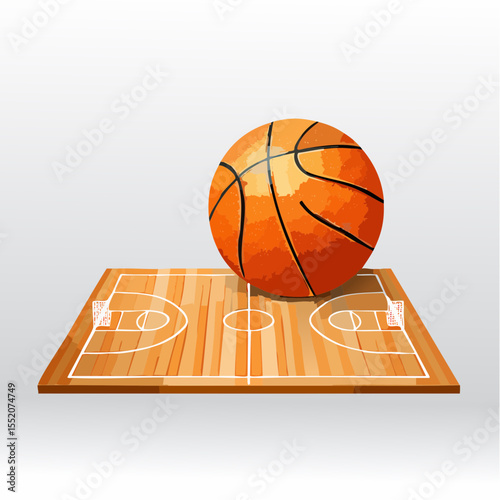 basketball hoop on a white background