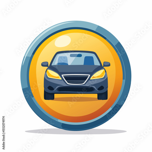 taxi icon on square internet button