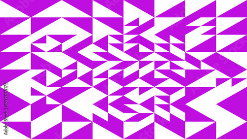 a purple and white geometric pattern composed of interlocking triangles