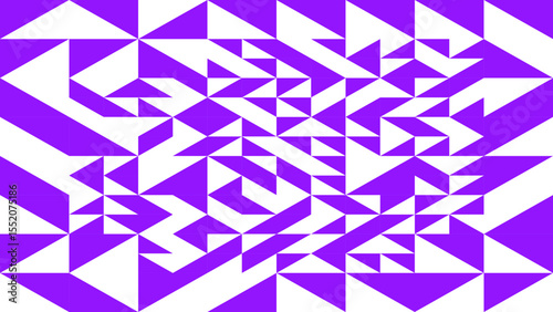a purple and white geometric pattern composed of interlocking triangles
