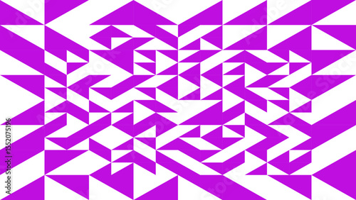  a purple and white geometric pattern composed of interlocking triangles. The triangles are arranged in a symmetrical pattern, creating a visually pleasing and eye-catching design