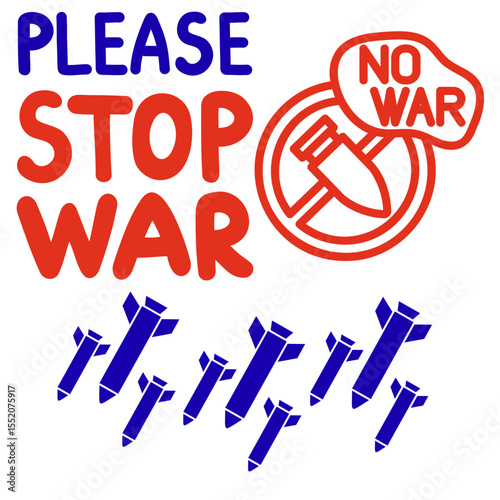 stop war icon image illustration set