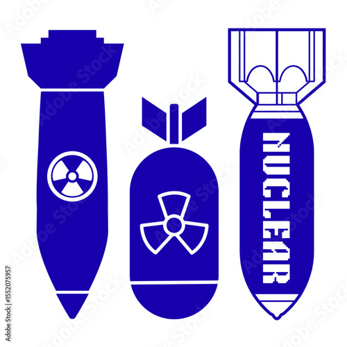illustration of a nuclear missile bomb rocket image