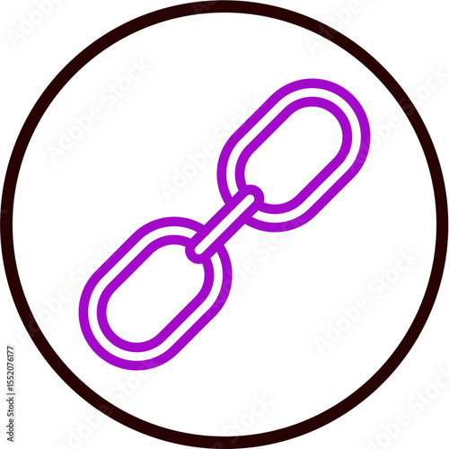 Link Vector Line Purple Circle Black