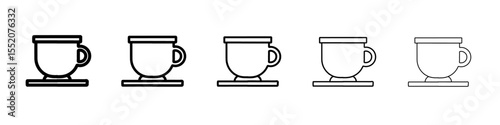 tea icon simple vector outline logo