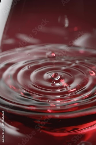 Vino cayendo en una copa