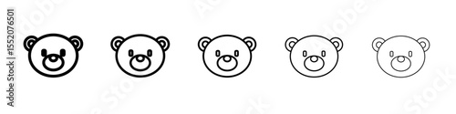 teddy bear icon simple vector outline logo