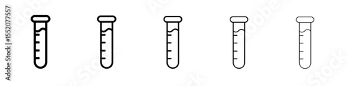 test tube icon simple vector outline logo