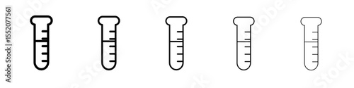 test tube icon simple vector outline logo