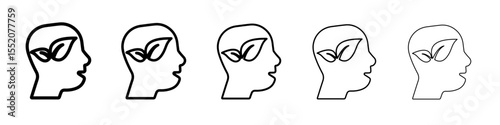 think green icon simple vector outline logo