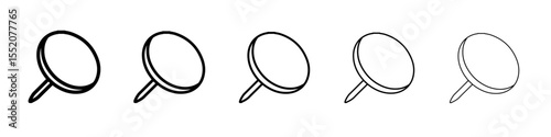 thumbpin icon simple vector outline logo