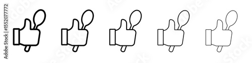 thumbsup icon simple vector outline logo
