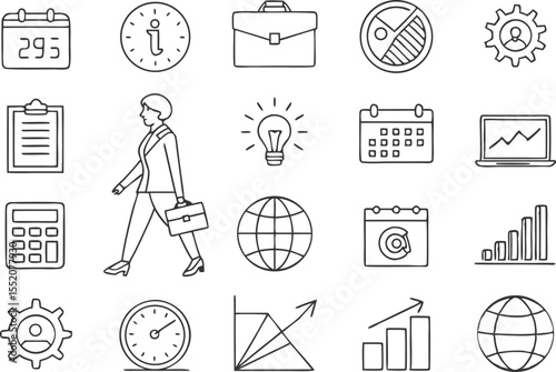 a set corporate, education, medical etc vector icon