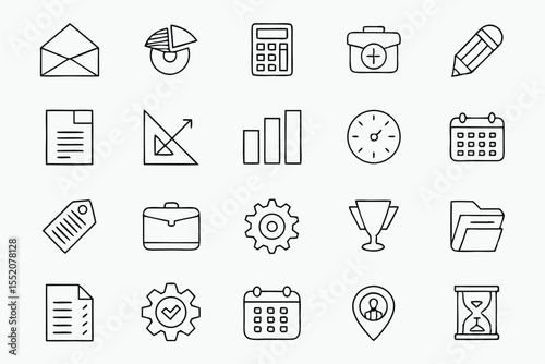 a set corporate, education, medical etc vector icon
