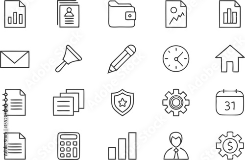 a set corporate, education, medical etc vector icon