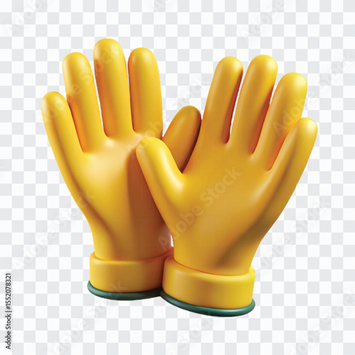 3D Hand Glove Icon | Winter Wear, Safety Accessory, Warm Clothing Symbol