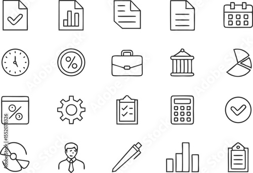 a set corporate, education, medical etc vector icon