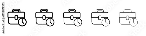time management icon simple vector outline logo