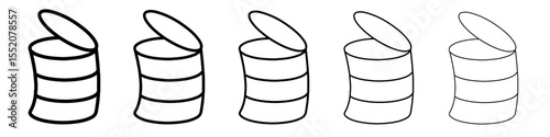 tin can icon simple vector outline logo