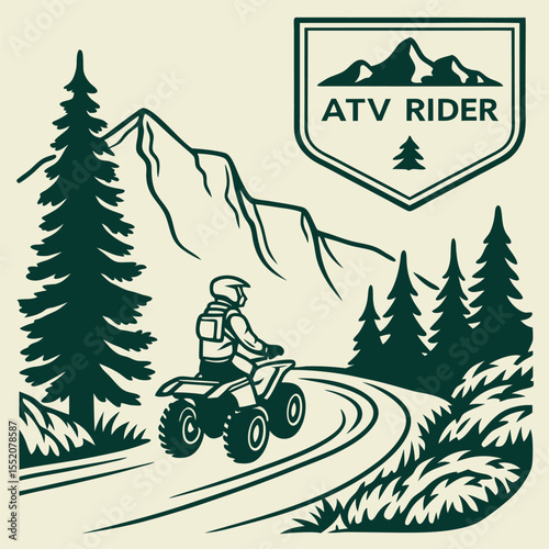 Thrilling Outdoor Adventure ATV Riding Through Majestic Mountains